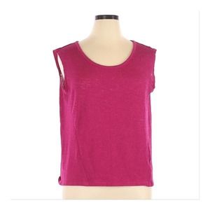 Top Blouse Jones New York Sleeveless Loose Fit Keyhole Back Pink XL